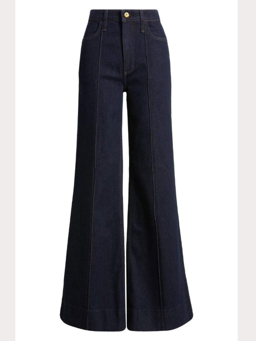 rag & bone Skylar High Rise Flare Jeans Dark Rinse Indigo Wide Leg Trouser Denim - Picture 3 of 3
